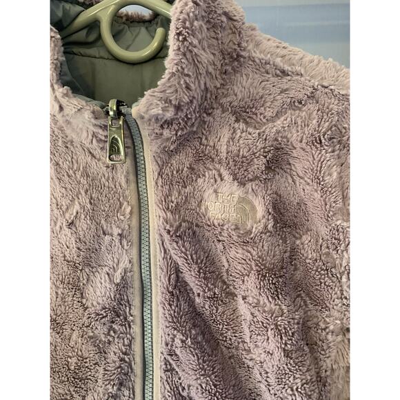 The North Face Jacket Girls 14/16 Gray and lavender Reversible Fleece Lg - Picture 7 of 12